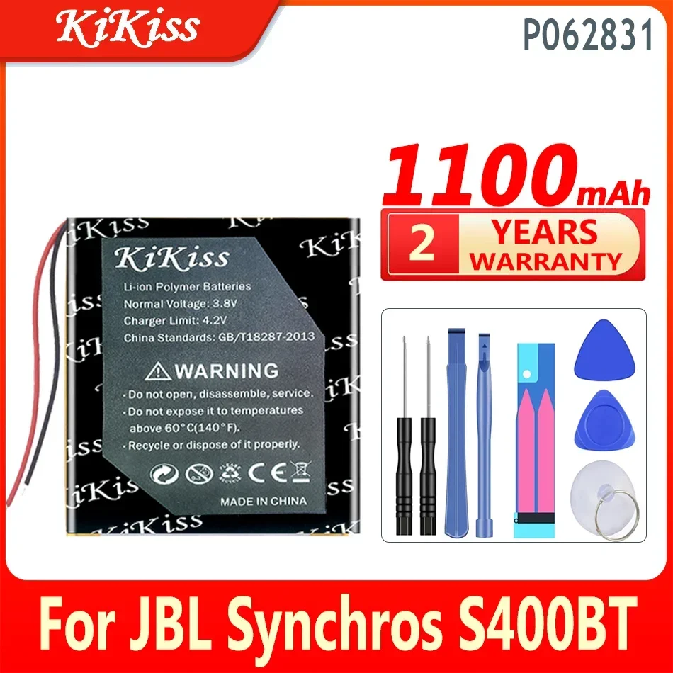 

1100mAh KiKiss Powerful Battery P062831 For JBL Synchros S400BT Tune 500BT Tune 600BT Digital Bateria