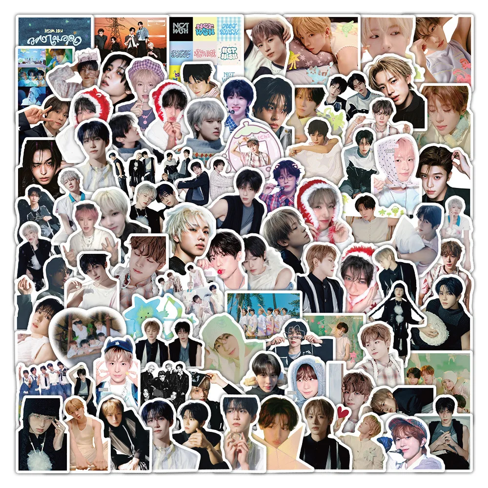 108PCS nct wish pop music group's new album Ode to Love SION RIKU YUSHI luggage, notebook, water cup sticker gift