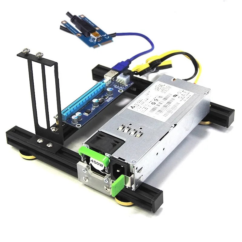 Externe Laptop-Grafikkarte Dock Mini PCIe zu PCIe X16 Riser-Kartenset Halterung + Riser-Karte + GPU-Stromkabel + Netzteil