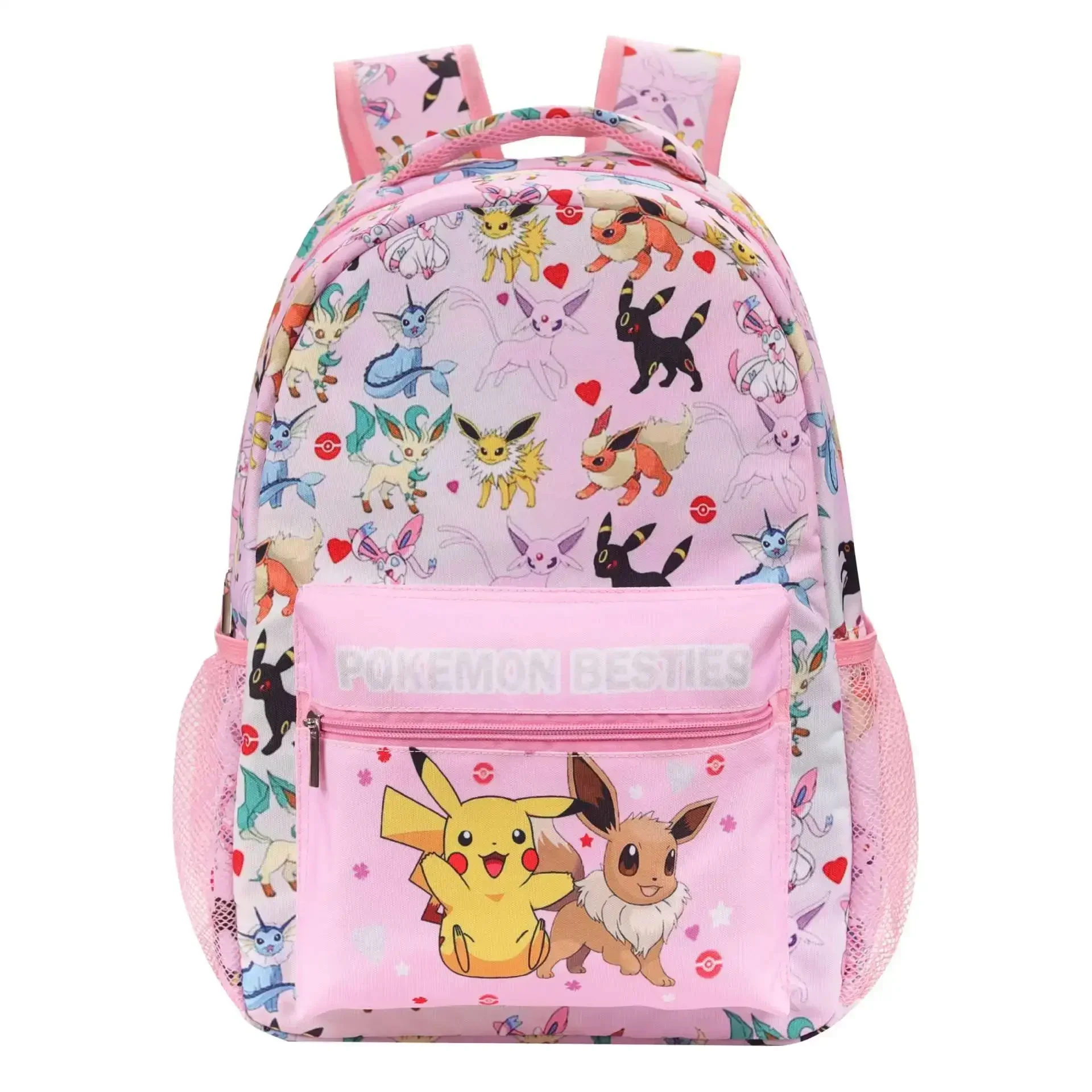 Pokémon Backpack Primary and Middle School Students Schoolbag Boys Girls Anime Pikachu Cartoon School Bag Mochila