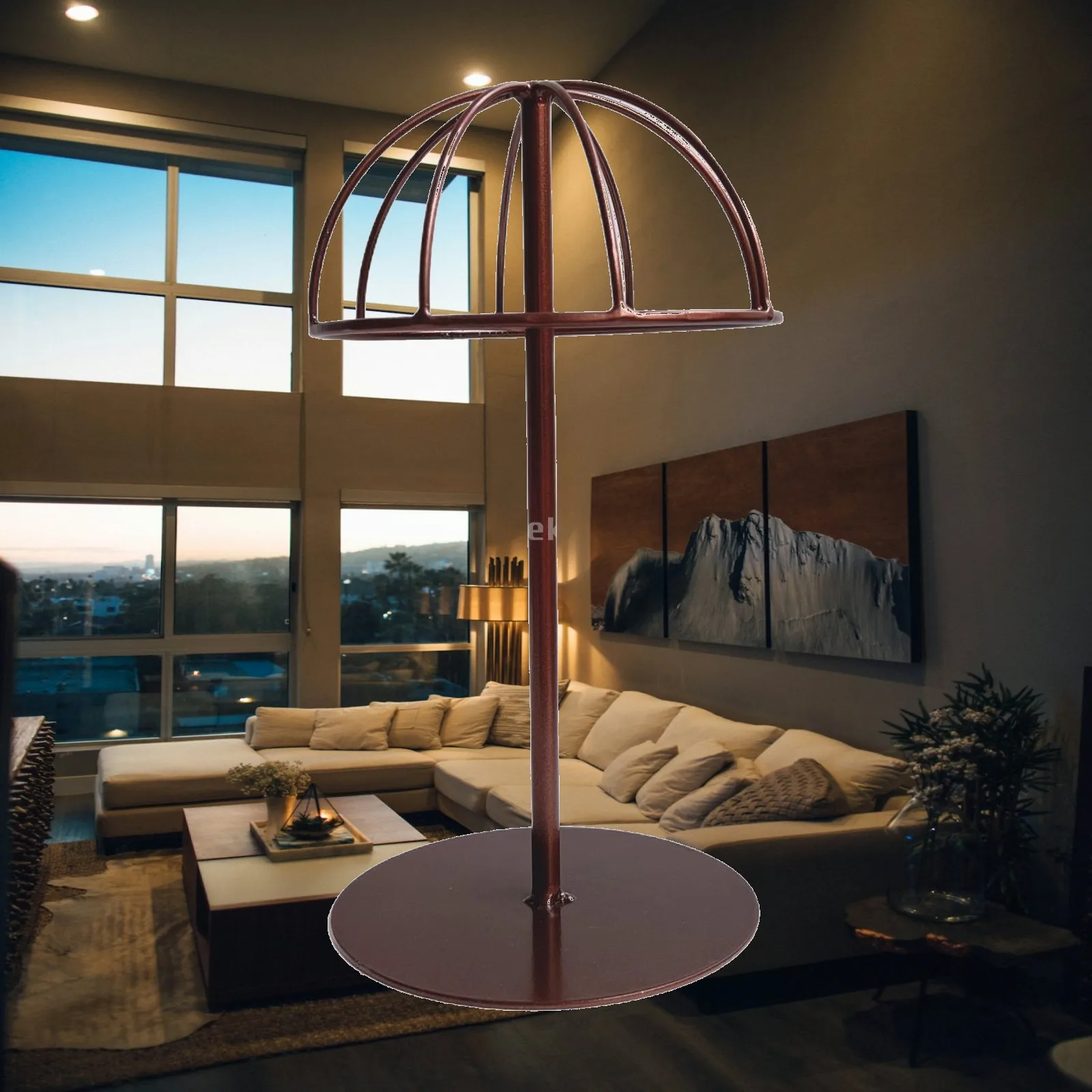 Durable Hat Rack Stand for Hat Storage Display Holder Open Wire Frame Curved Top for Dressing Room Entryway