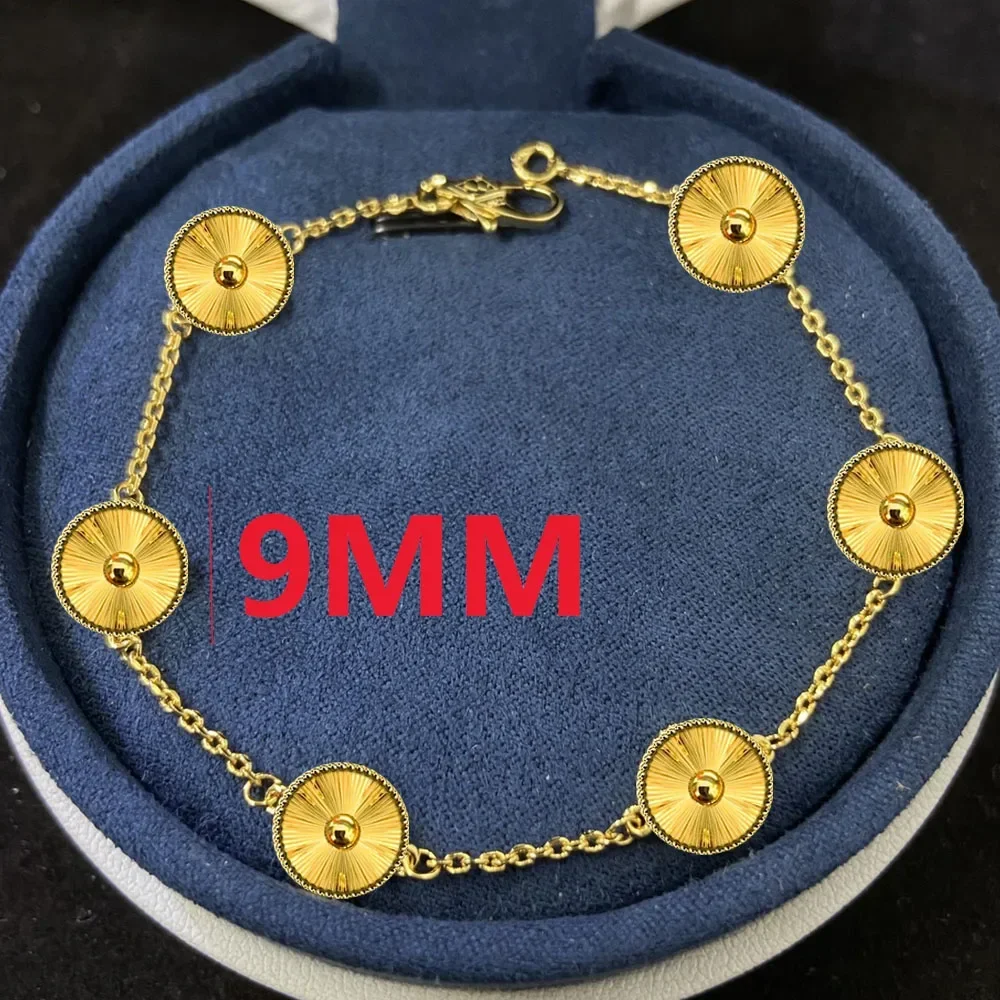 2025 جديد s925 hombres y mujeres joyería de design de lujo 9 مللي متر pulsera de quattro hojas 18K chapado en oro plata أغاتا ديامانتي