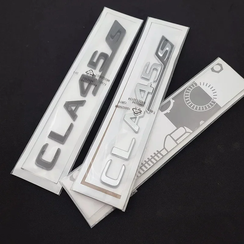 3D ABS Chrome For Mercedes CLA 45 S AMG C117 C118 CLA45S TURBO Car Trunk Badge Emblem Logo Sticker Letters Auto Accessories