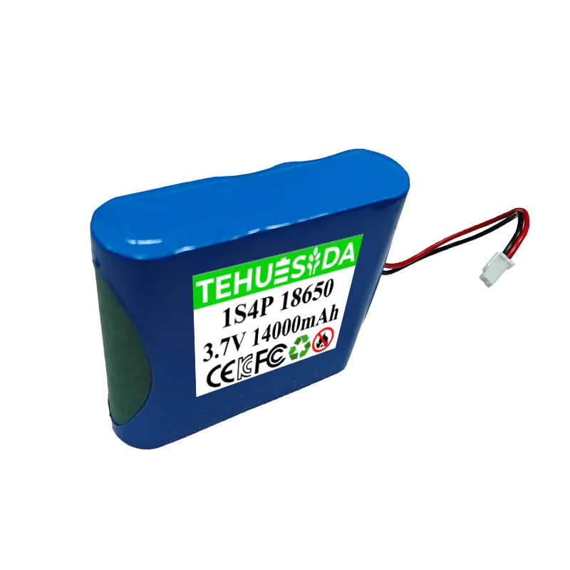 Rechargeable 18650 Battery Pack 1S4P 3.7V 14000mAh Long Lasting for LED Strip Robotics UPS Backup Power Supply