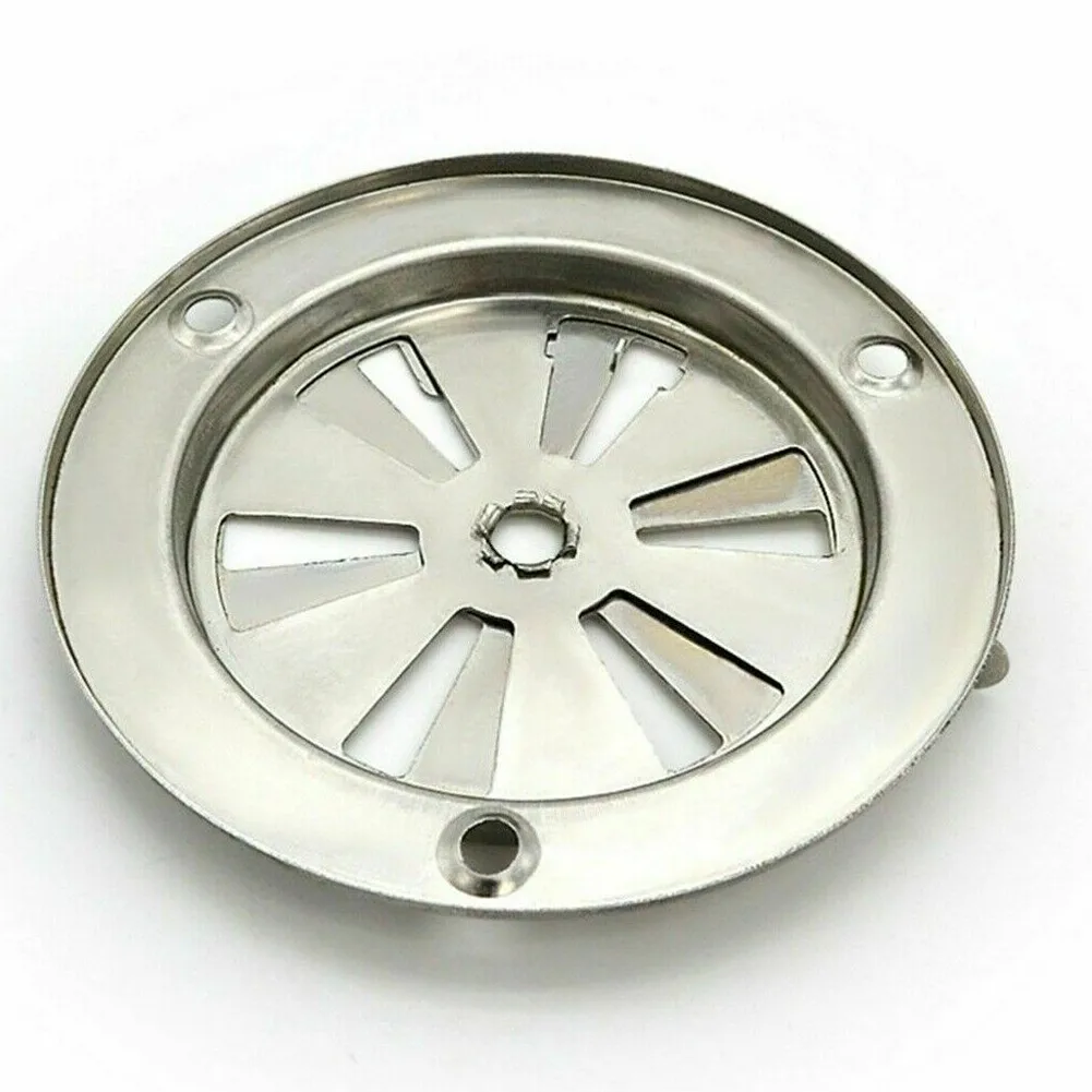 Stainless Steel Adjustable Air Vent Grille Round Ducting Ventilation Grilles Cover BBQ Grill Smoker Exhaust Vent Stove