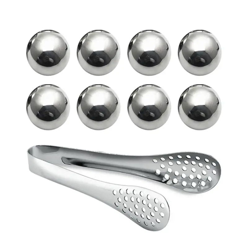 J1UL1N Stainless Steel Ice Hockey (Diameter 25Mm) Ice Hockey Metal Ice Bar Ice Cream Stone