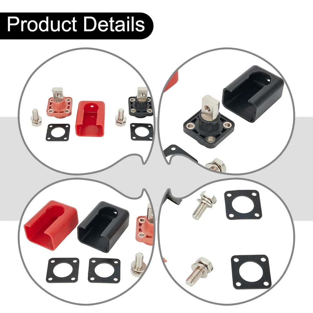 Post Terminal Post Materials Red+Black Storage Lithium Battery Terminal Battery 2PCS/Set All Copper Energy High Quality New