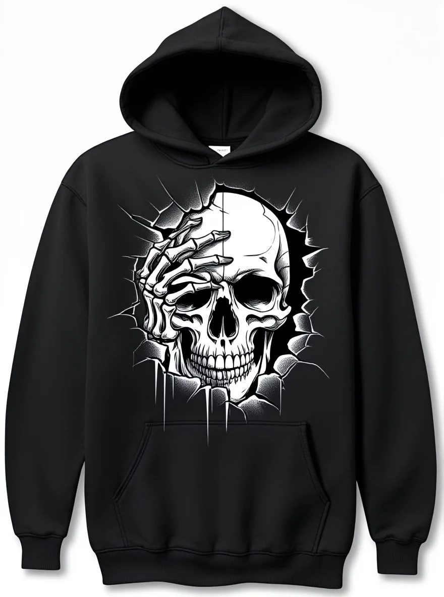 

Мужская толстовка Grim Reaper, на флисовой подкладке, осень-зима, Хэллоуин