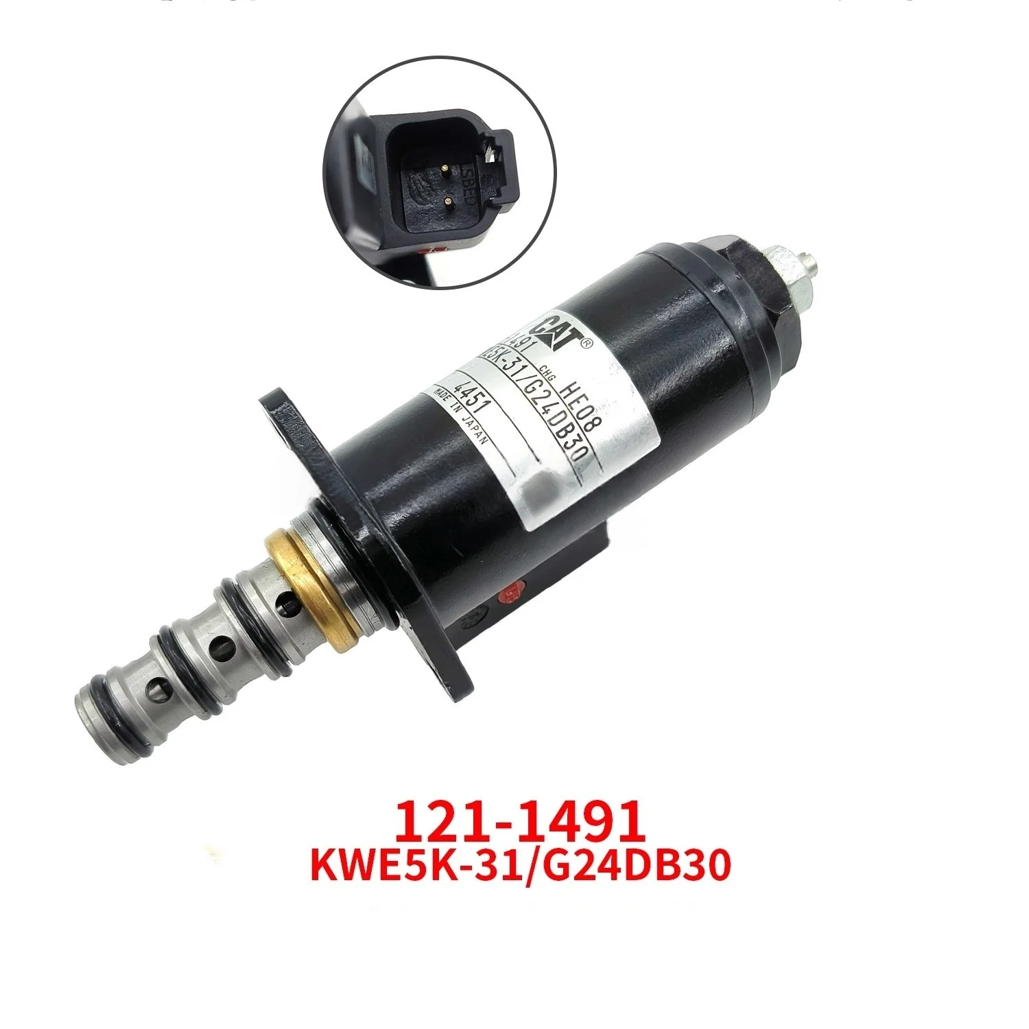 

121-1491 Pilot Safety Lock Solenoid Valve for Distribution Valve Suitable for Caterpillar 312, 320, 325, 330B/C/D Excavators