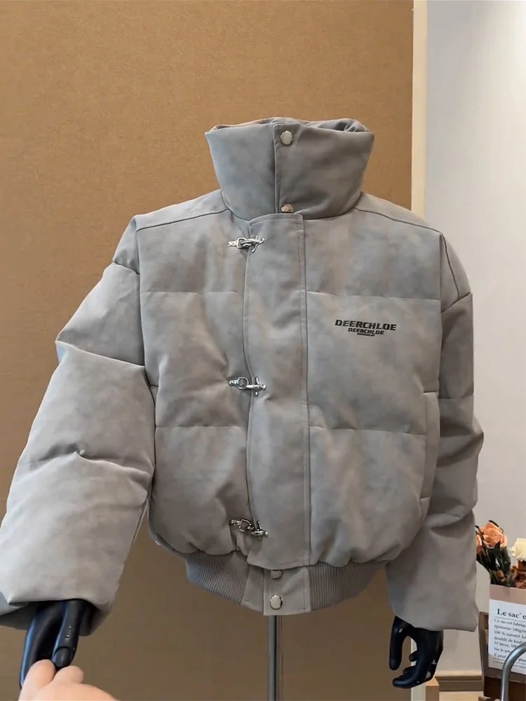 

American Sle Flight Jaet PU Leather Cotton Men's Winter Thiened Aircrt Bule High-End Feeling ort Bread Coat