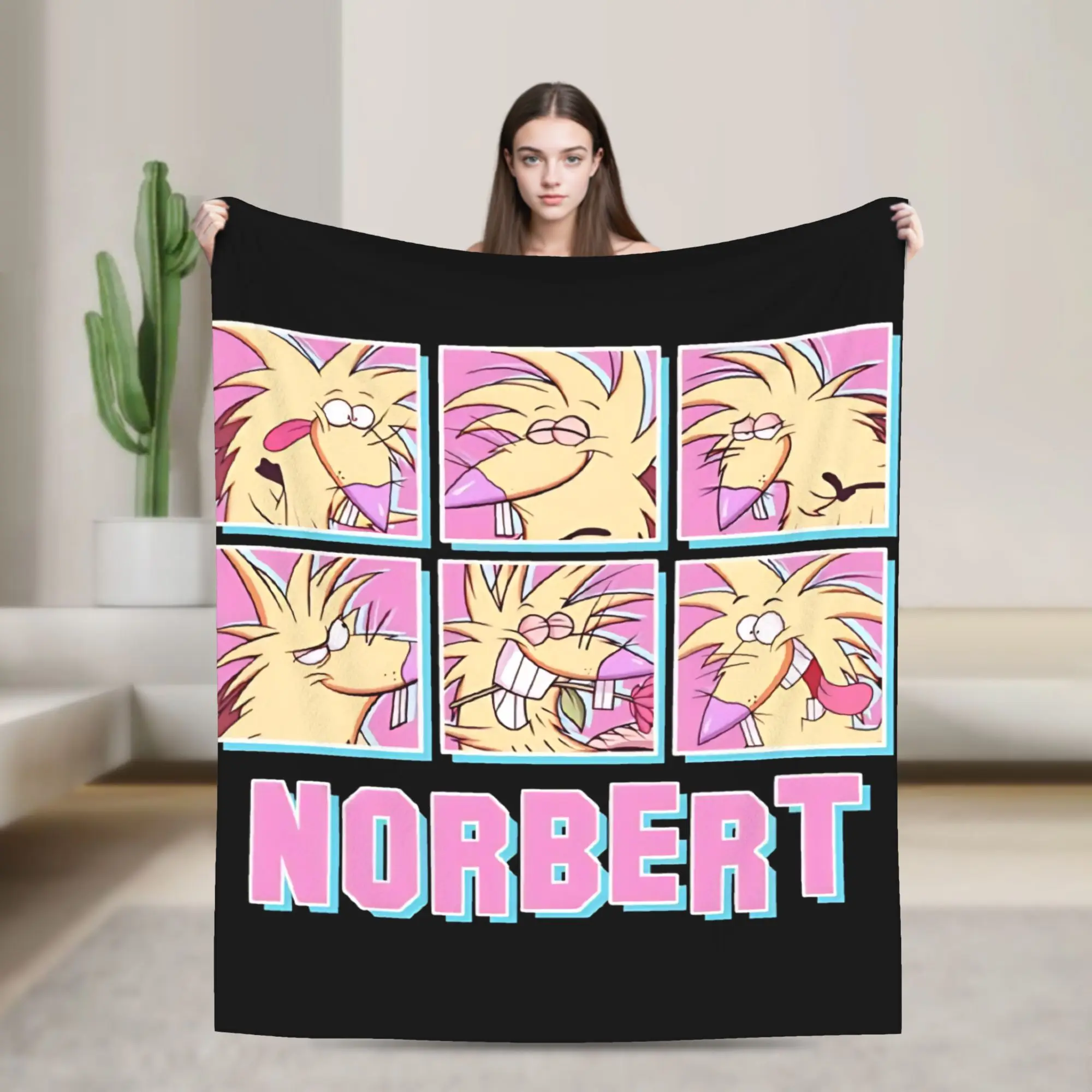 Y2K Angry Beavers Daggett & Norbert Feverish  Blankets Super Soft Flannel  Relax Throw Blanket Machine Washable