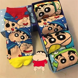 Kawaii Cute Crayon Shin-Chan Socks calzino da barca Anime Cartoon Student Motion Comfort ventilare ragazza carina regalo di compleanno per bambini