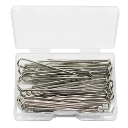 50pcs Metal Pins Silver U-Pin for Jewelry Display Quilt Applique Dressmaker Pins Sewing Needle Sewing Accessories