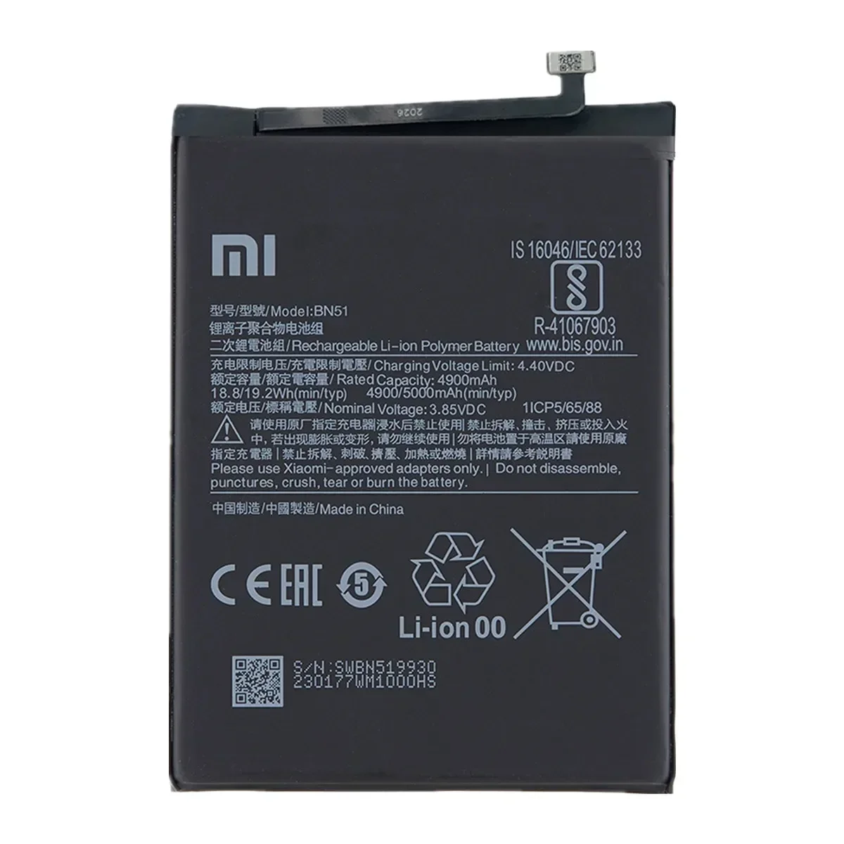 2024 Years 5000mAh BN51 Hongmi Orginal Battery For Xiaomi Redmi8A Redmi 8 8A Redmi8 Mobile Phone Battery Bateria Fast Shipping