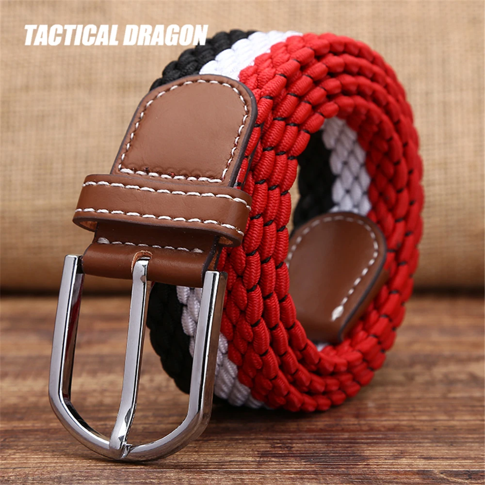 3,5 cm Nadelschnalle elastischer geflochtener elastischer Gürtel Herren- und Damengürtel Canvas-Gürtel Business-Gürtel