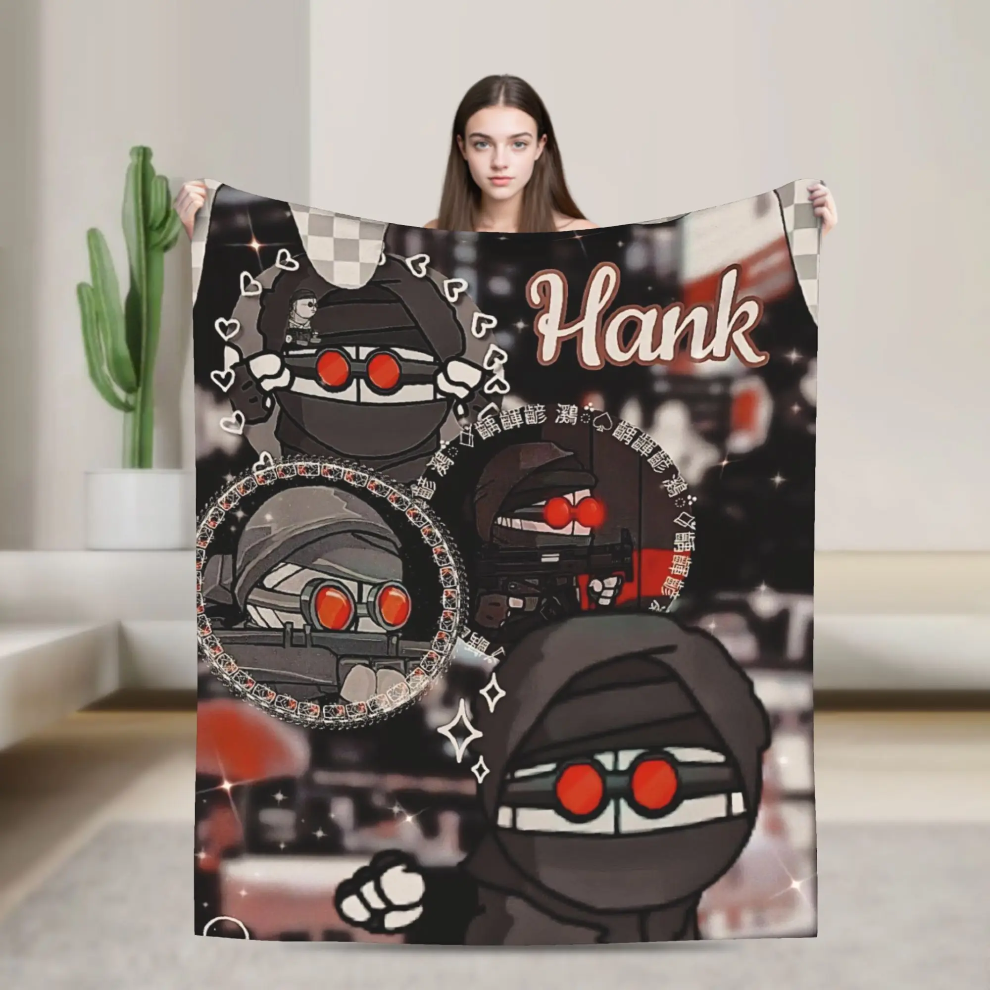 MADNESS COMBAT Hank Blanket Super Soft Cozy  Throw Blankets for Bed 50x60 Inch Multiple Sizes Quilt