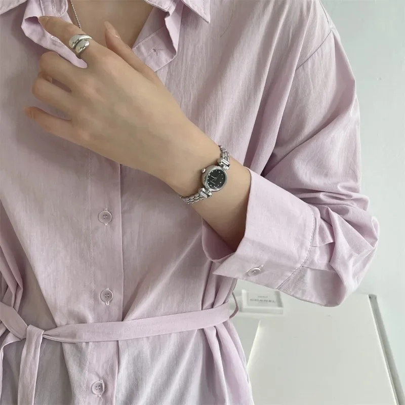 ساعة نسائية أنيقة ماركة فاخرة صغيرة الحجم ساعة يد ذهبية سوار ساعات كوارتز للسيدات فستان هدايا دروبشيب Reloj Mujer