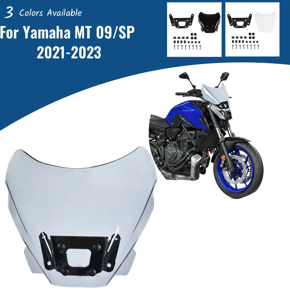 

Motorcycle Wind Deflector Removable Motorbike Windshield Protection Screen Protector For Yamaha MT 09 SP 2021-2023 Accessories