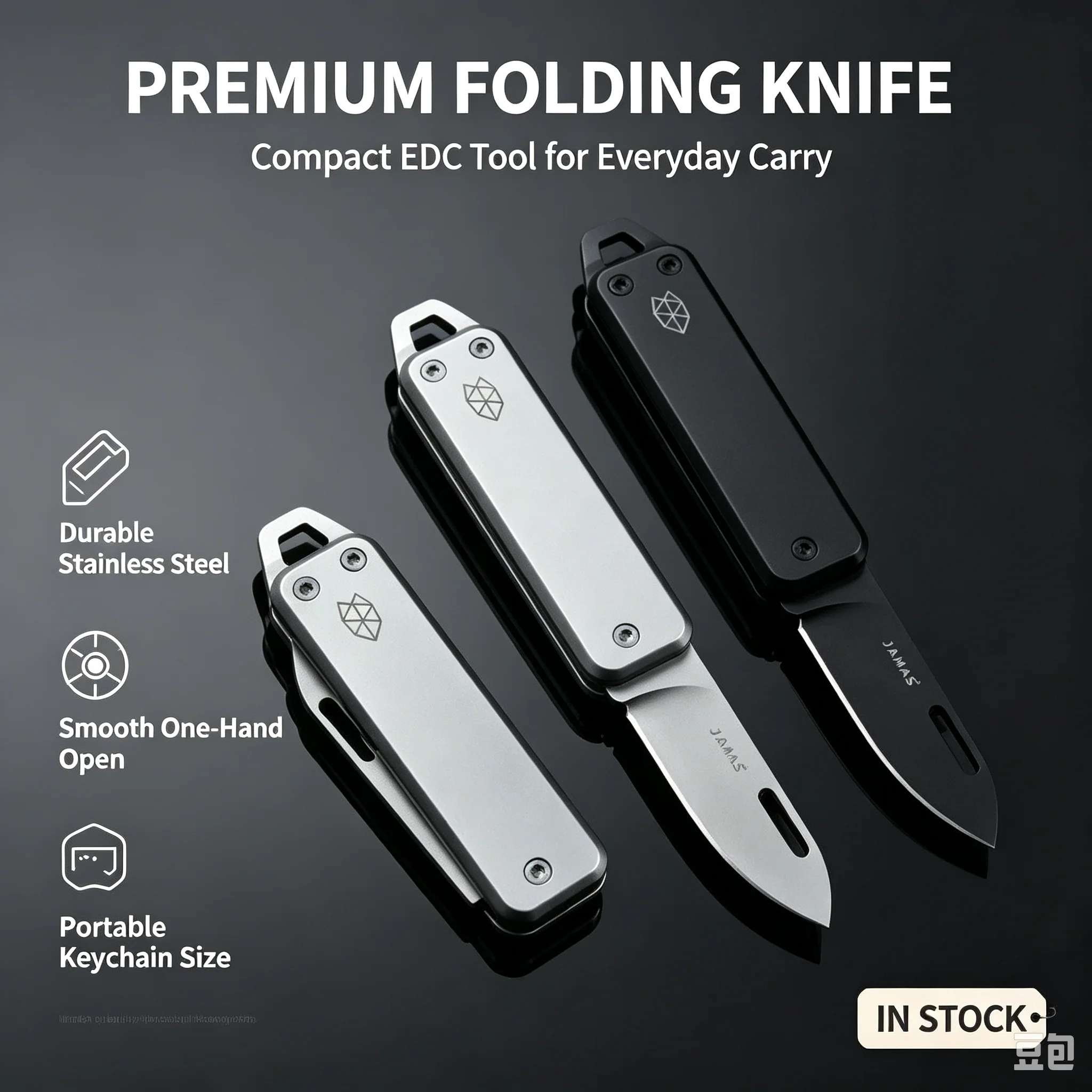 Mini Stainless Steel Knife Portable Keychain Multi-Functional Sharp Folding Fruit Knife for Outdoor And Home Use