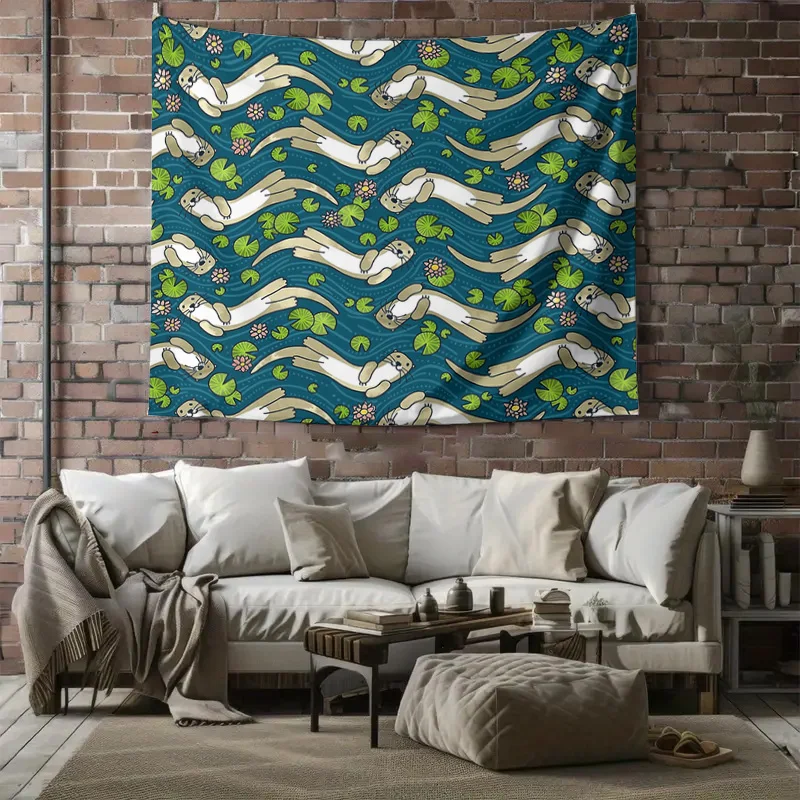 المحيط قضاعة نسيج الجدار الشنق طبيعة الغابات الحيوان ديكور المنزل غرفة النوم الجمالية النوم جدار الفن هدية #6