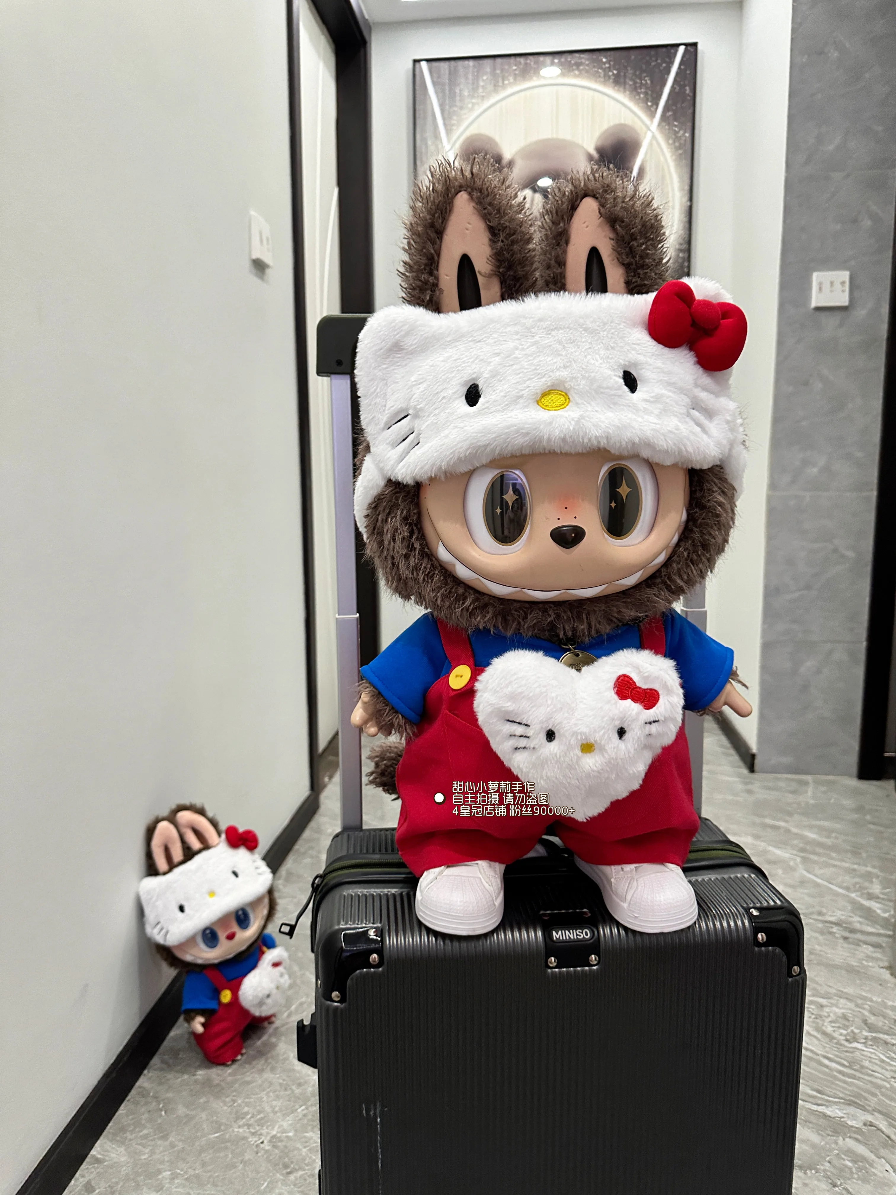 

Одежда для куклы Zimomo Hello Kitty 58 см, комплект 3.0 в стиле Black Angel King, мягкий плюшевый костюм для куклы, аксессуары для переодевания