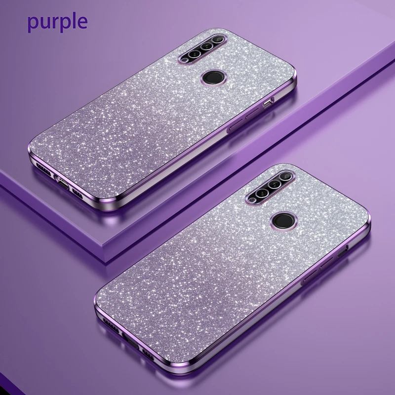 For Huawei Y9 Prime 2019 Case Huawei P Smart Z Phone Case STK-L21 L22 Luxury Gradient Glitter Plating Silicone Back Cover Funda