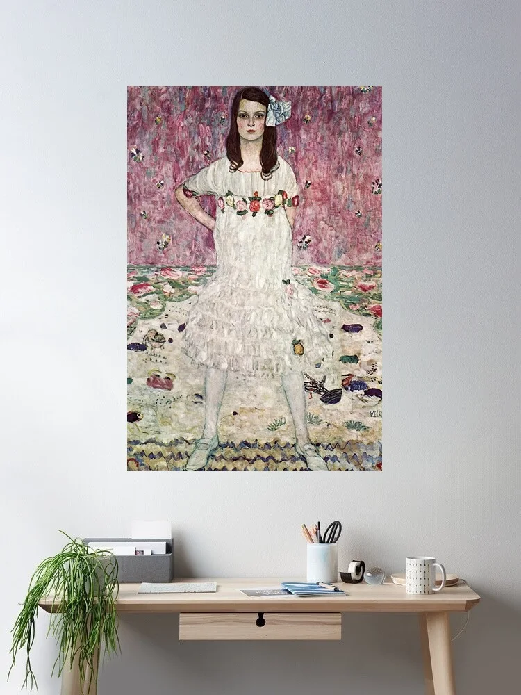 Gustav Klimt Mada Primavesi Portrait Art Nouveau , Art Picture Print Canvas Poster Home Wall Decor