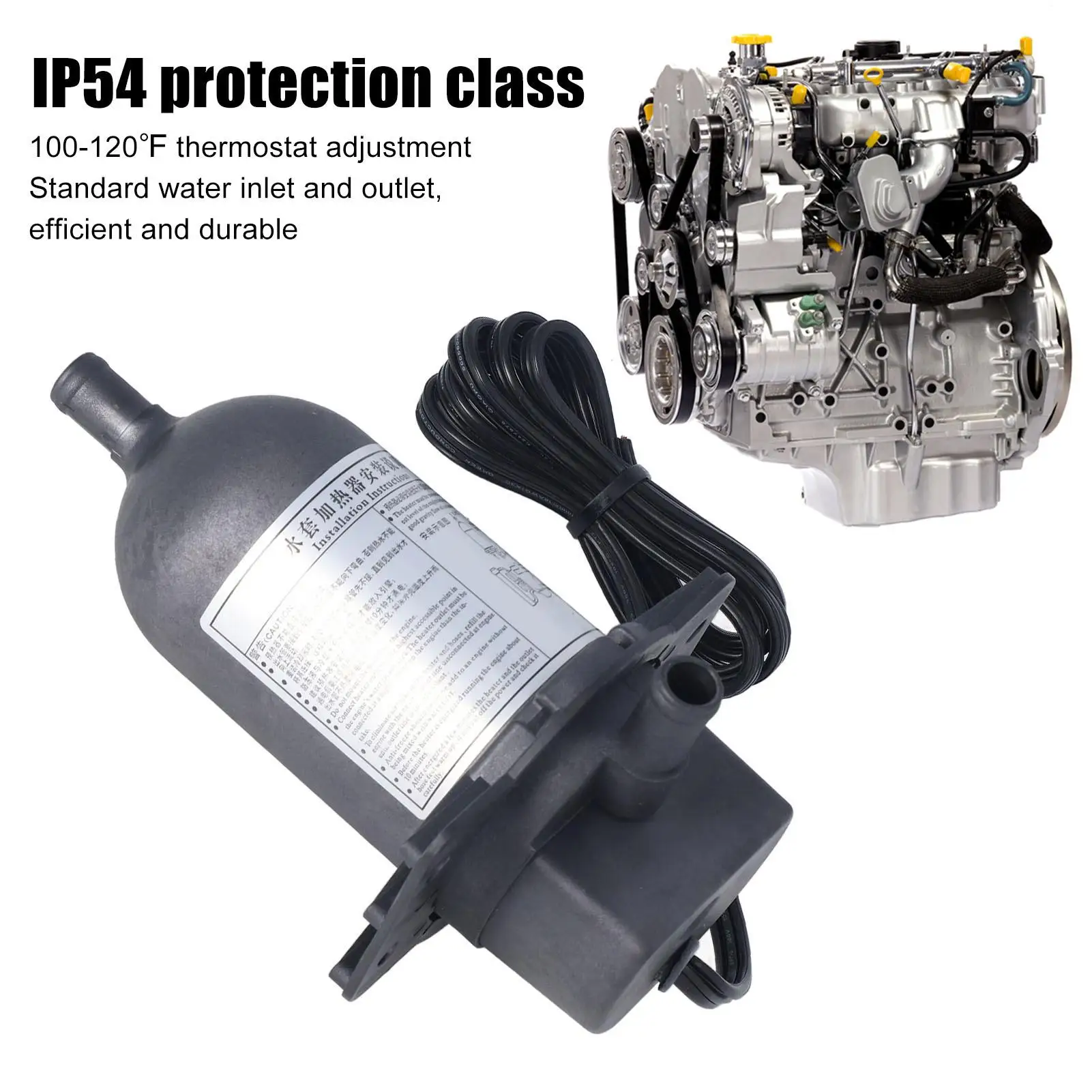 “Riscaldatore generatore diesel autocolante da 500 W - Termostato con rivestimento d'acqua Riscaldatore del liquido di raffreddamento 120 V"