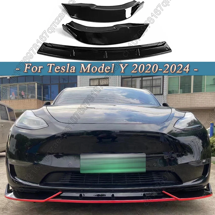 

3 шт., блеск для переднего бампера автомобиля Tesla Model Y 2020-2024