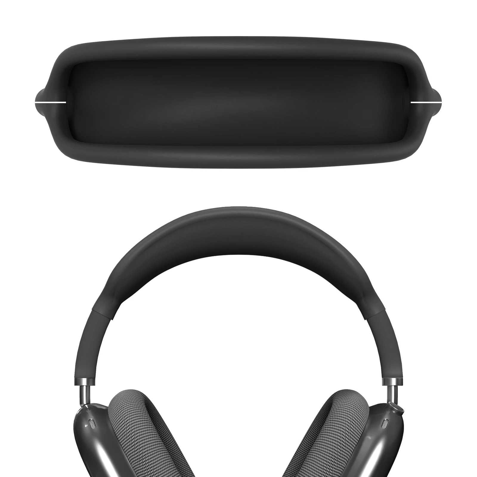 Geekria-Silicone Headband Capa Compatível com AirPods Max Headphones, Cabeça Almofada Pad Protector, Substituição Reparação Parte