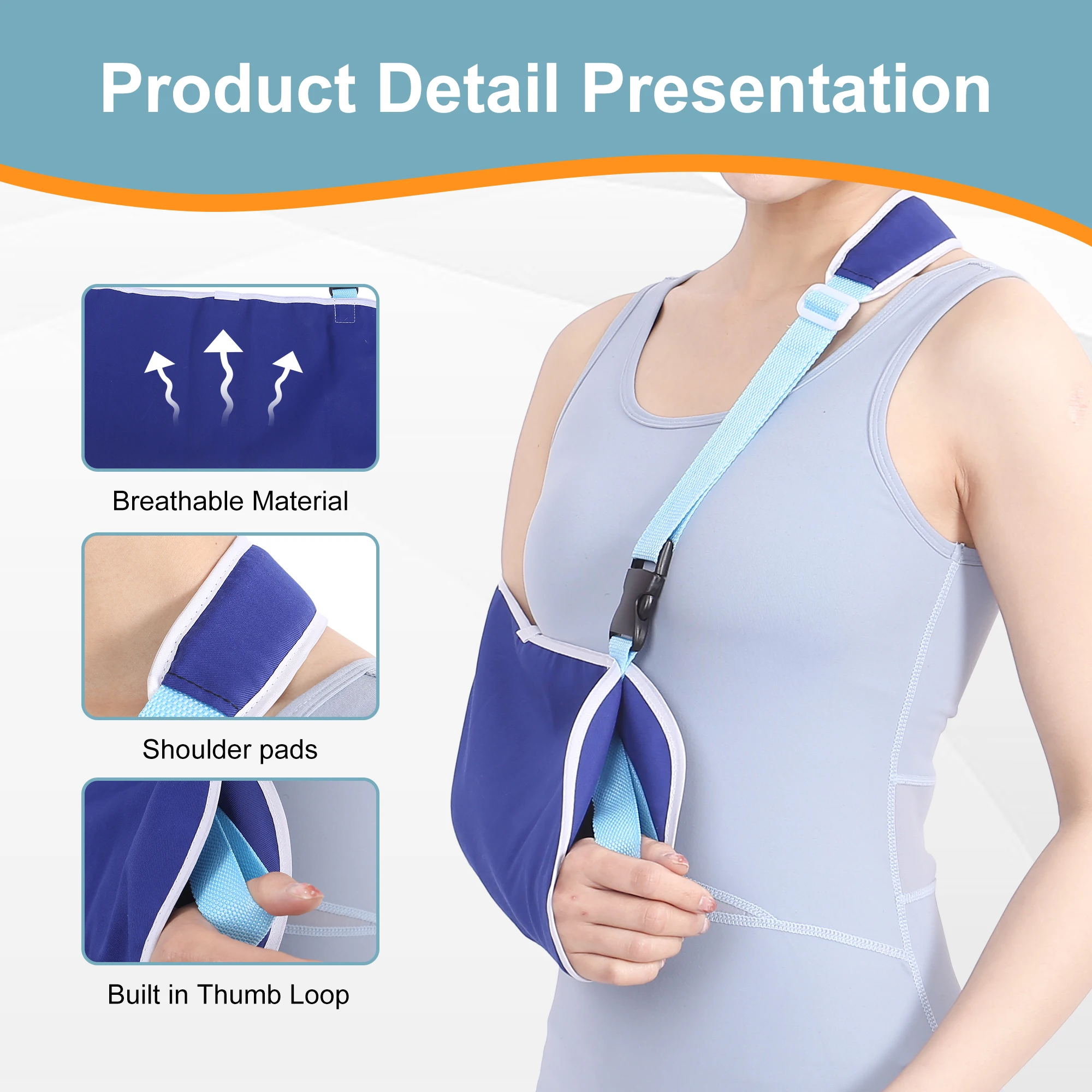 Immobilizer Fracture  Adjustable Medical Breathable Elbow Forearm Broken Brace Shoulder Support Belt Arm Sling