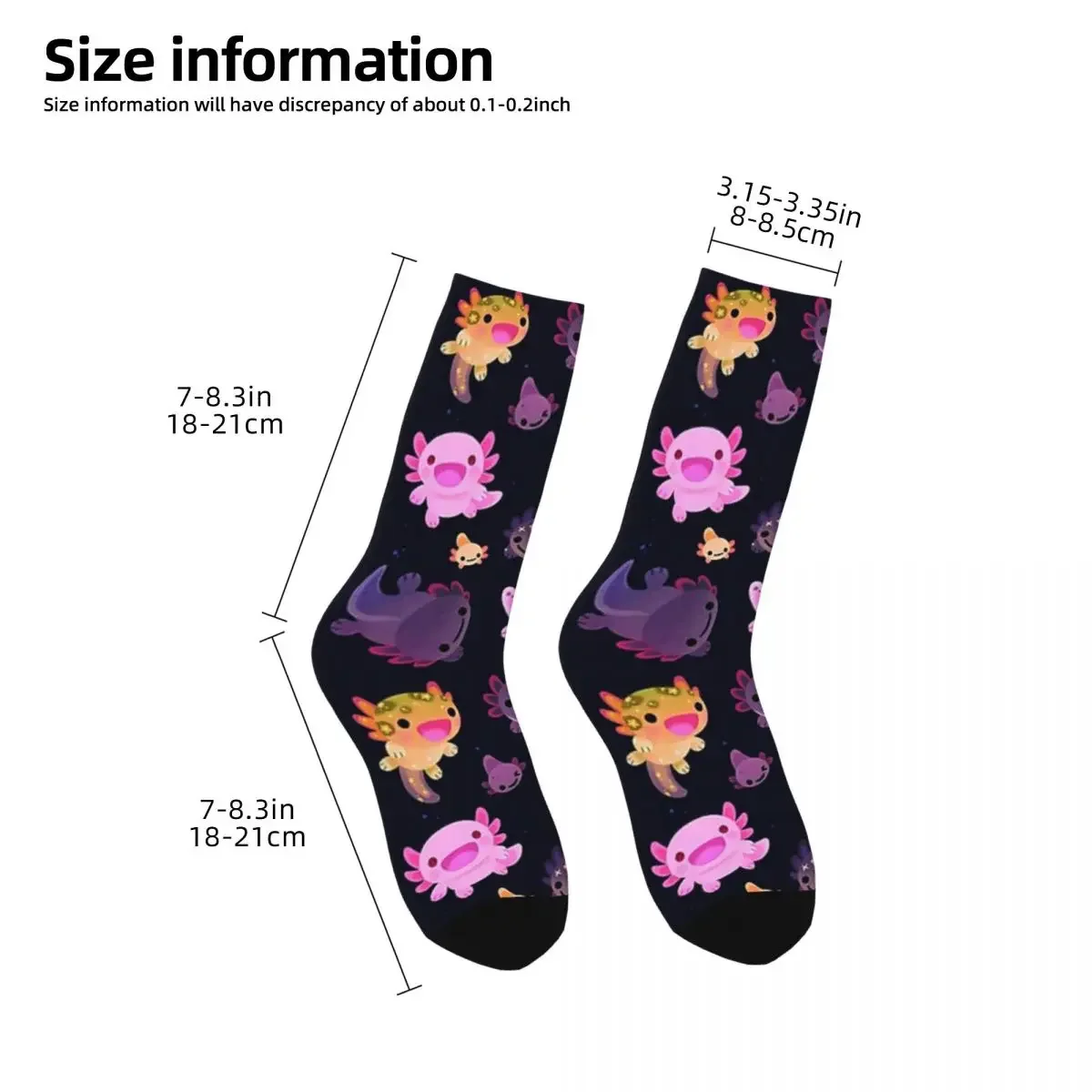 Happy Axolotl Socks Harajuku calze Super morbide calze lunghe per tutte le stagioni accessori per regali da donna da uomo