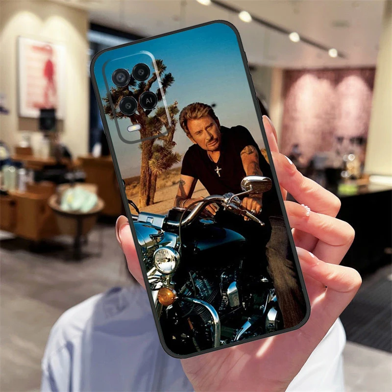 Johnny Hallyday Music Case For OPPO A74 A54 A94 A52 A72 A83 A91 A93 A53S A15 A16 A5 A9 A31 A53 2020 Phone Cover