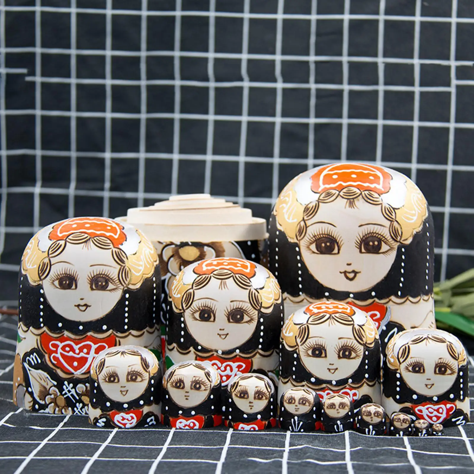 

15-Layer Russian Nesting Doll Handmade Toys Stacking Toy Birthday Gifts Wood Matryoshka for Toddlers Baby Boys Children Kids