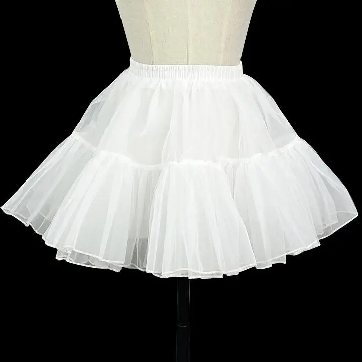 Color Cosplayer Damen-Tutu-Rock aus weißem Tüll mit elastischem Bund, Petticoat für den täglichen Gebrauch, Lolita-Kleidung, Geburtstagsfeier, Ballettkostüm