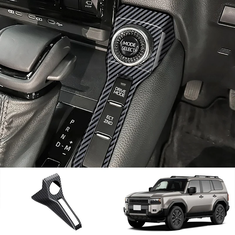 Car Center Console Model Select Driver Model Button Trim Frame Sticker For Toyota Prado LC250 2024 RHD