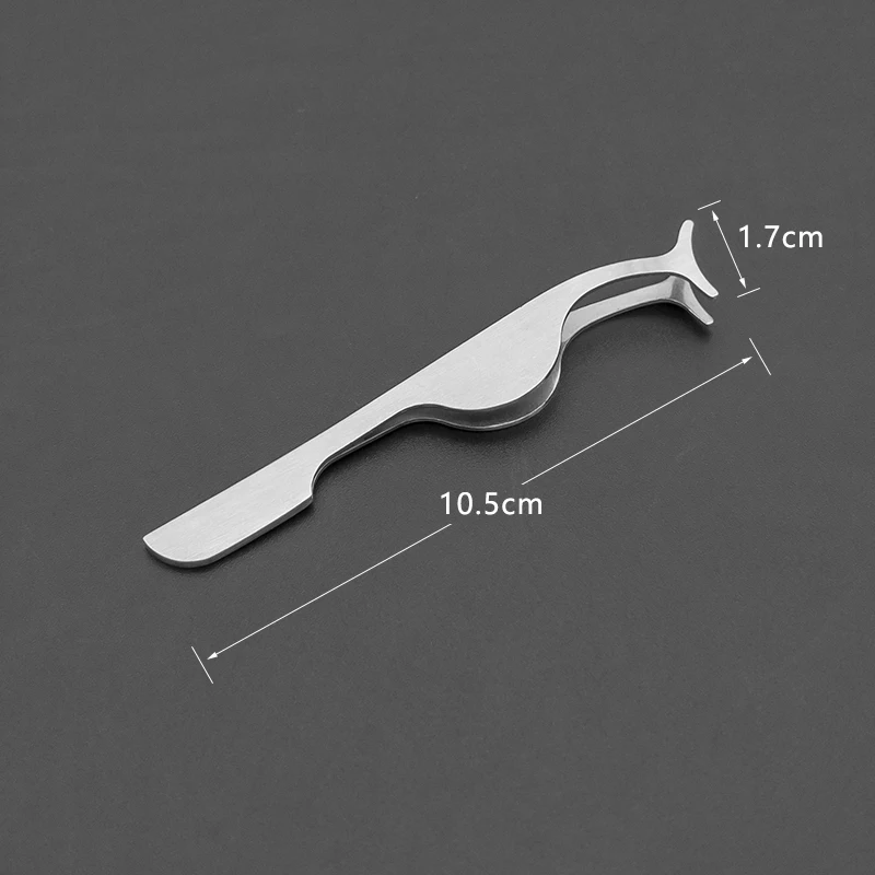 Stainless steel false eyelash assisted crescent-shaped implant eyelash assistive device mascara division tweezers