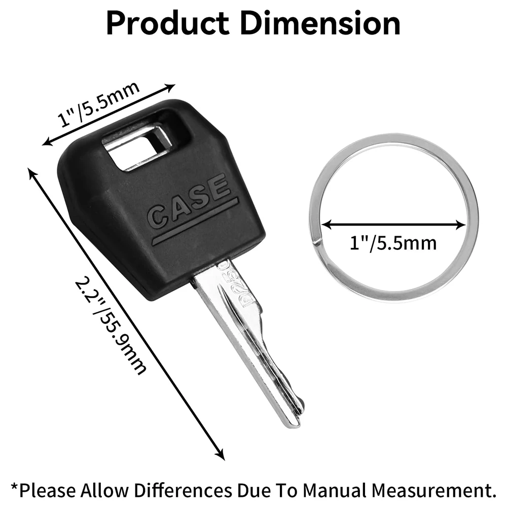 1/5/10/30/50 Pcs Ignition D250 Key Accessories for Case Skid Steer Loader International Tractor Dozer Backhoe1835c, Starter Key