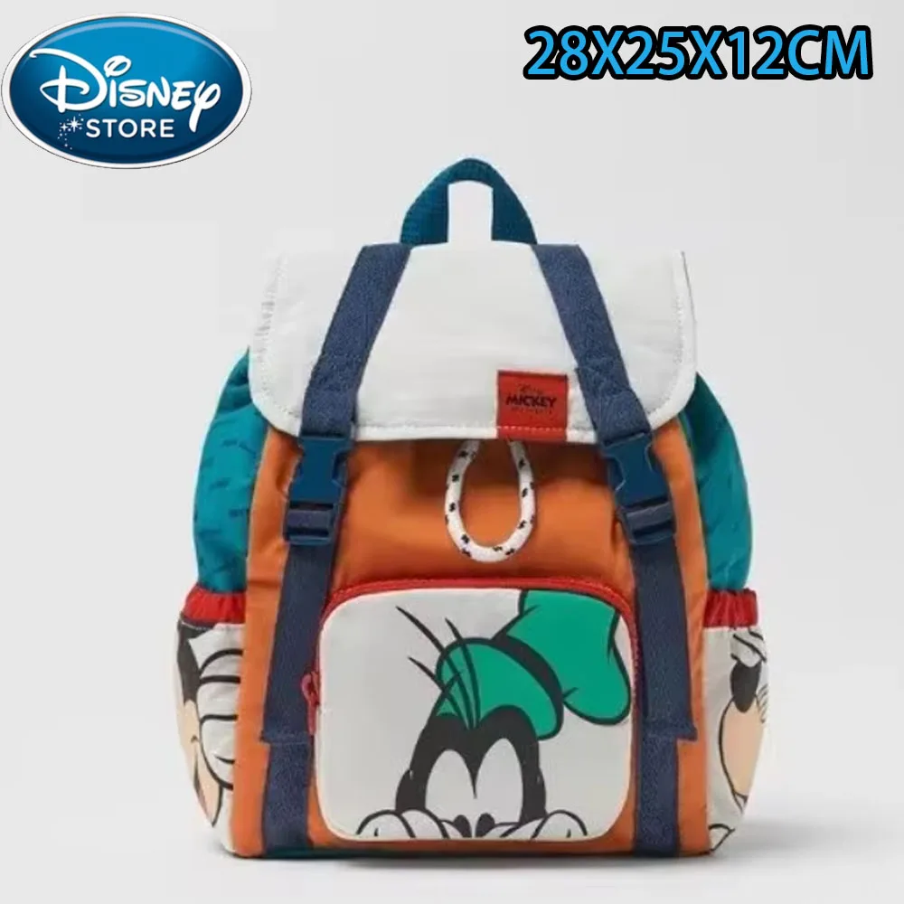 Disney Cartoon Backpack Women\'s Mickey Mouse Donald Duck Pattern Student School Bag Large Capacity Backpack Girls Shoulder Bag