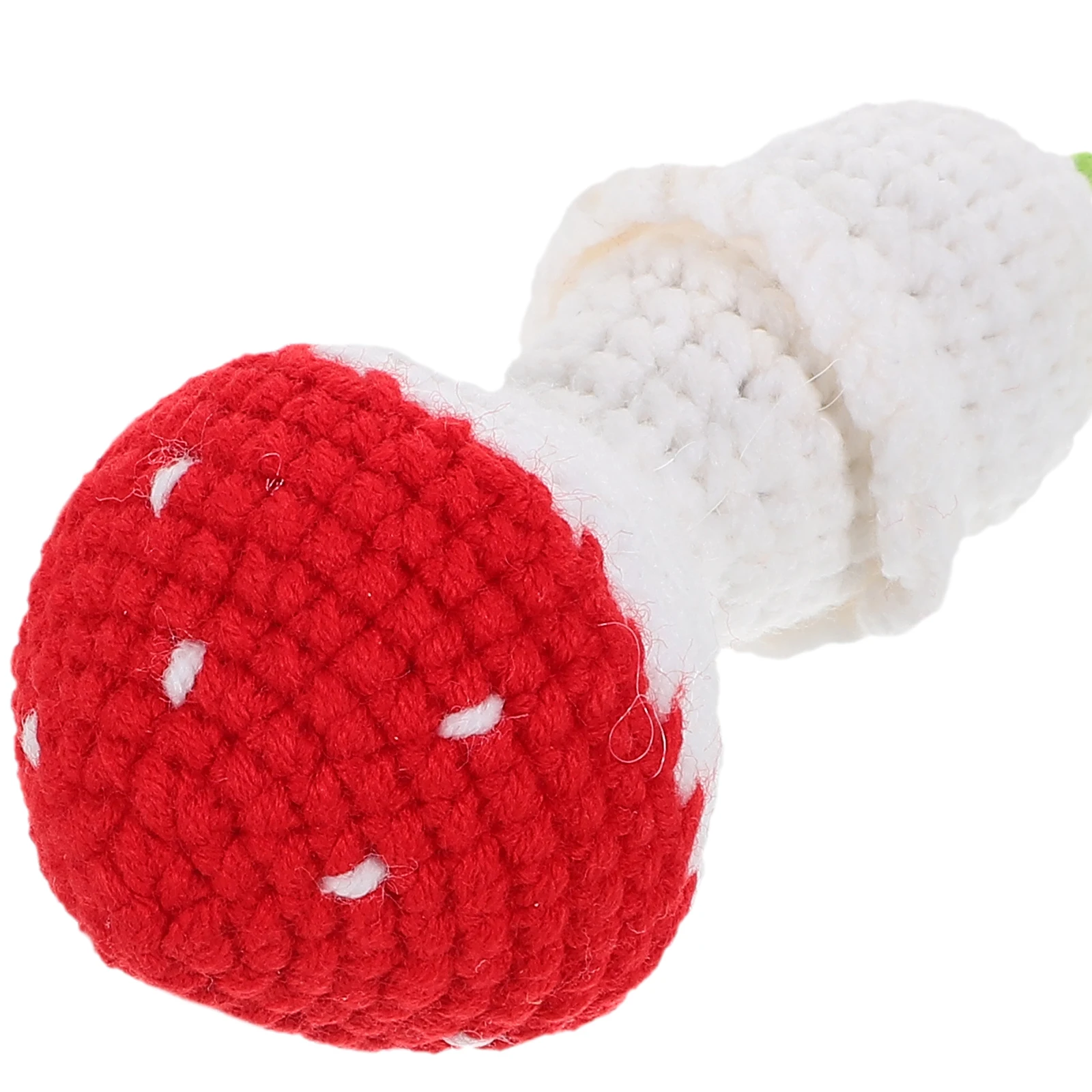 

Crochet Mushroom Pendant Woven Hanging Ornament For Rearview Mirror Lightweight Portable Mushroom Car Hanging Decor Fine Texture