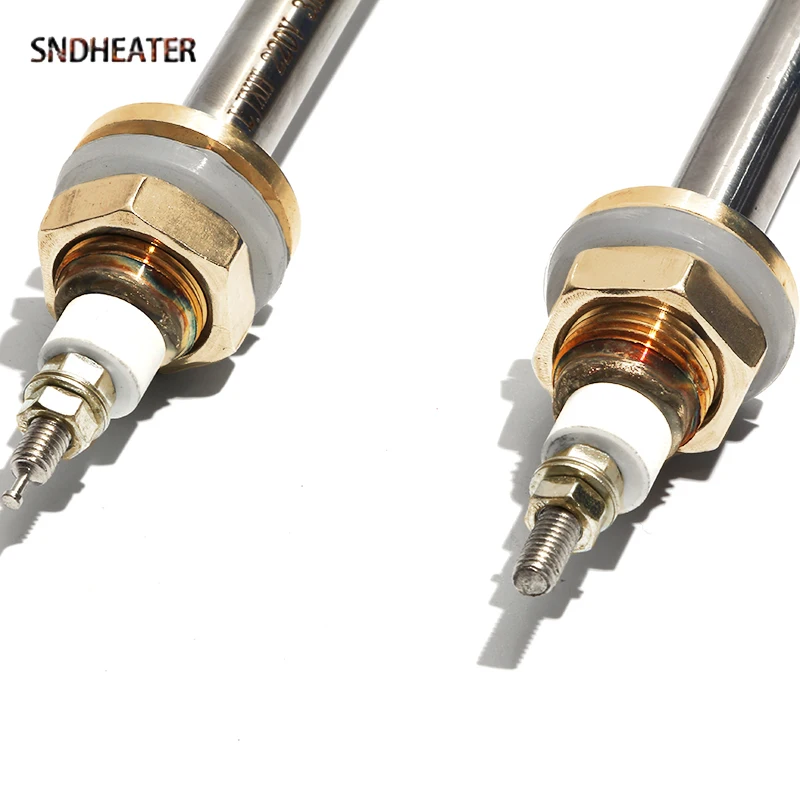 SNDHEATER 110 فولت/220 فولت/380 فولت عنصر تسخين المياه المطوية 2KW 3KW 6KW M16 M18 قطع غيار ماكينة غليان بخيط نحاسي 250/290/340 مللي متر
