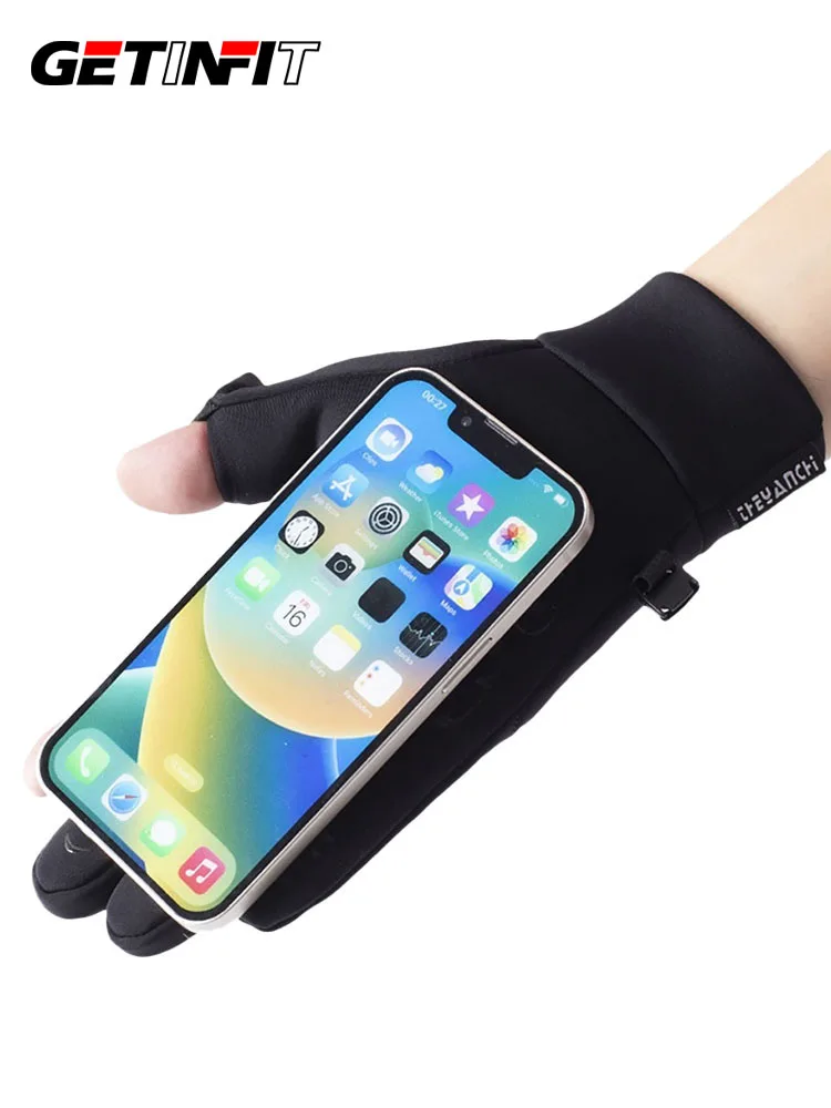 AliExpress GETINFIT Winter Padded Ski Gloves Zipper Touch Screen Windproof Waterproof Mountain Climbing Running Cycling Sports Warm Gloves