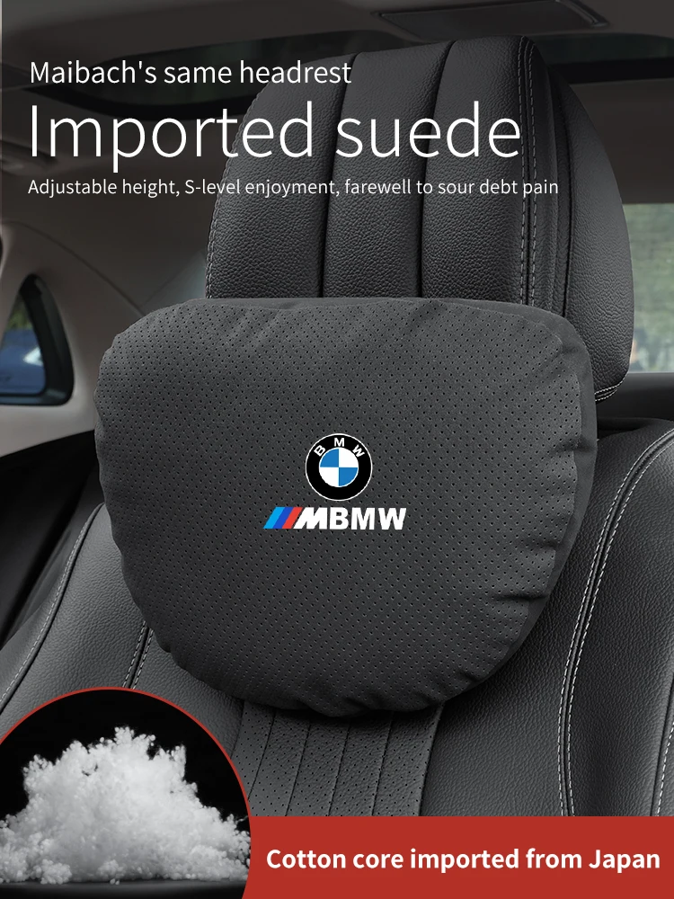 BMW M X1 X3 X5 X6 E39 E46 E87 E90 E92 F10 F15 F25 F30 Car Headrest Neck Support Seat Lumbar Cushion Soft Neck Pillow Accessories