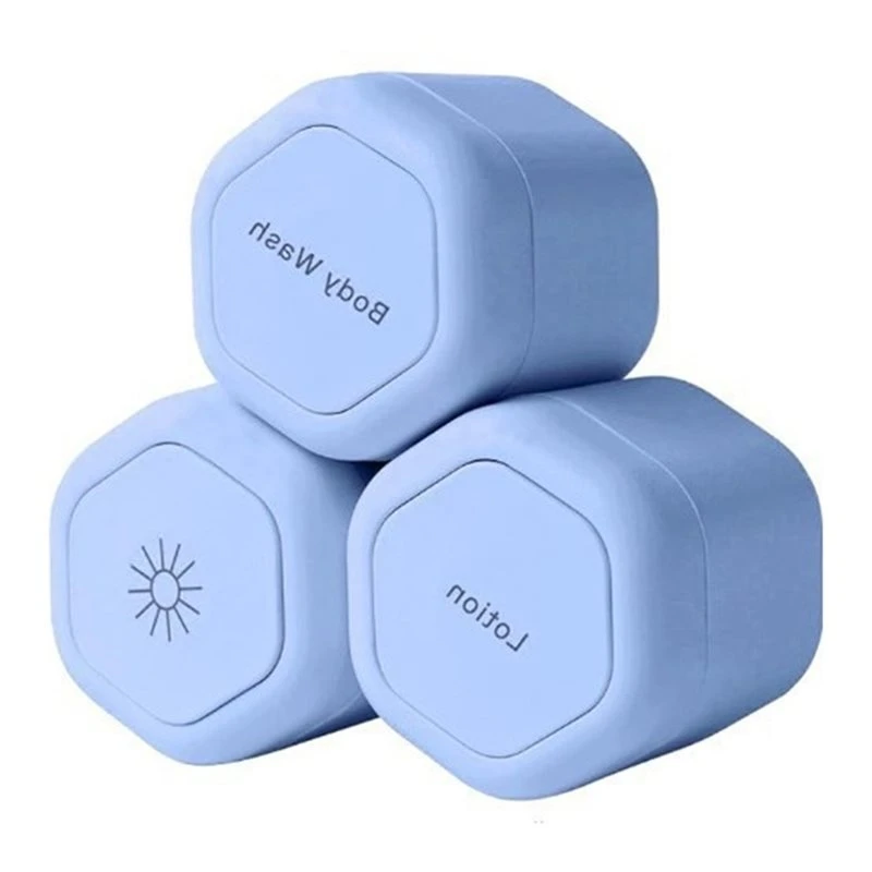 [NEW!A38F】 Refillable Containers 3Pcs/Set For Skin Care Products Magnetic Travel Capsules For Shampoo, Conditioner