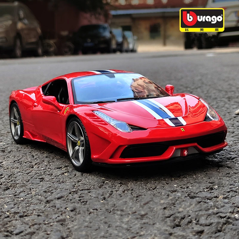 Bburago 1:24 Ferrari 488 PIsta Alloy Sports Car Model Diecasts Metal Racing Car Model Simulation Collection Childrens Toys Gift