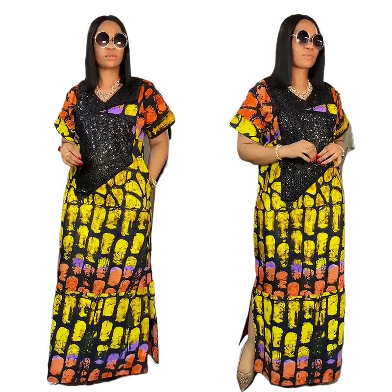 

African Dresses for Women 2024 Traditional Africa Clothing Dashiki Ankara Outfits Gown Abayas Robe Muslim Kaftan Maxi Long Dress