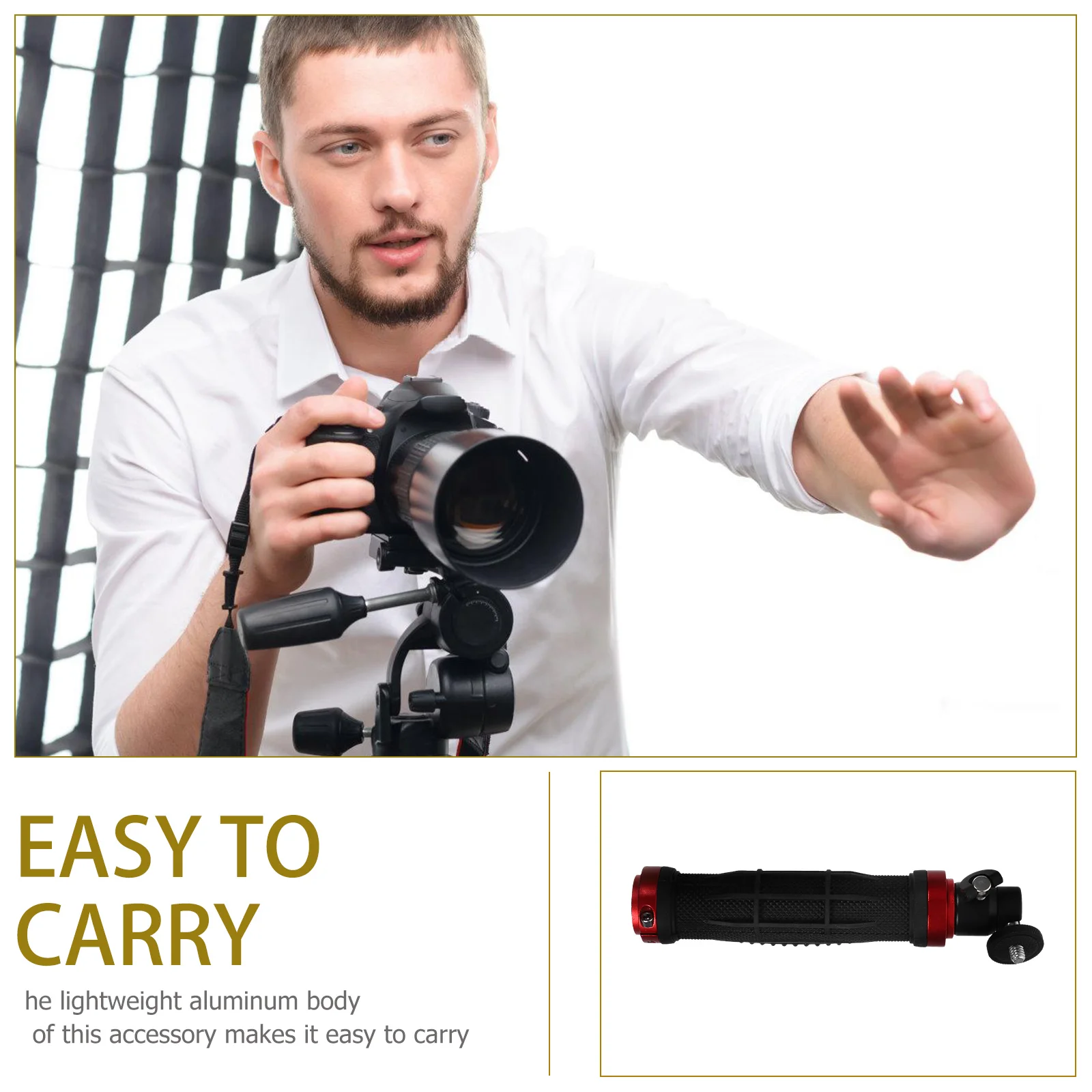 Universal Handheld Camera Stabilizer Grip for DSLR Digital Video Camcorder Aluminum Lightweight Nonslip Handle for Indoor