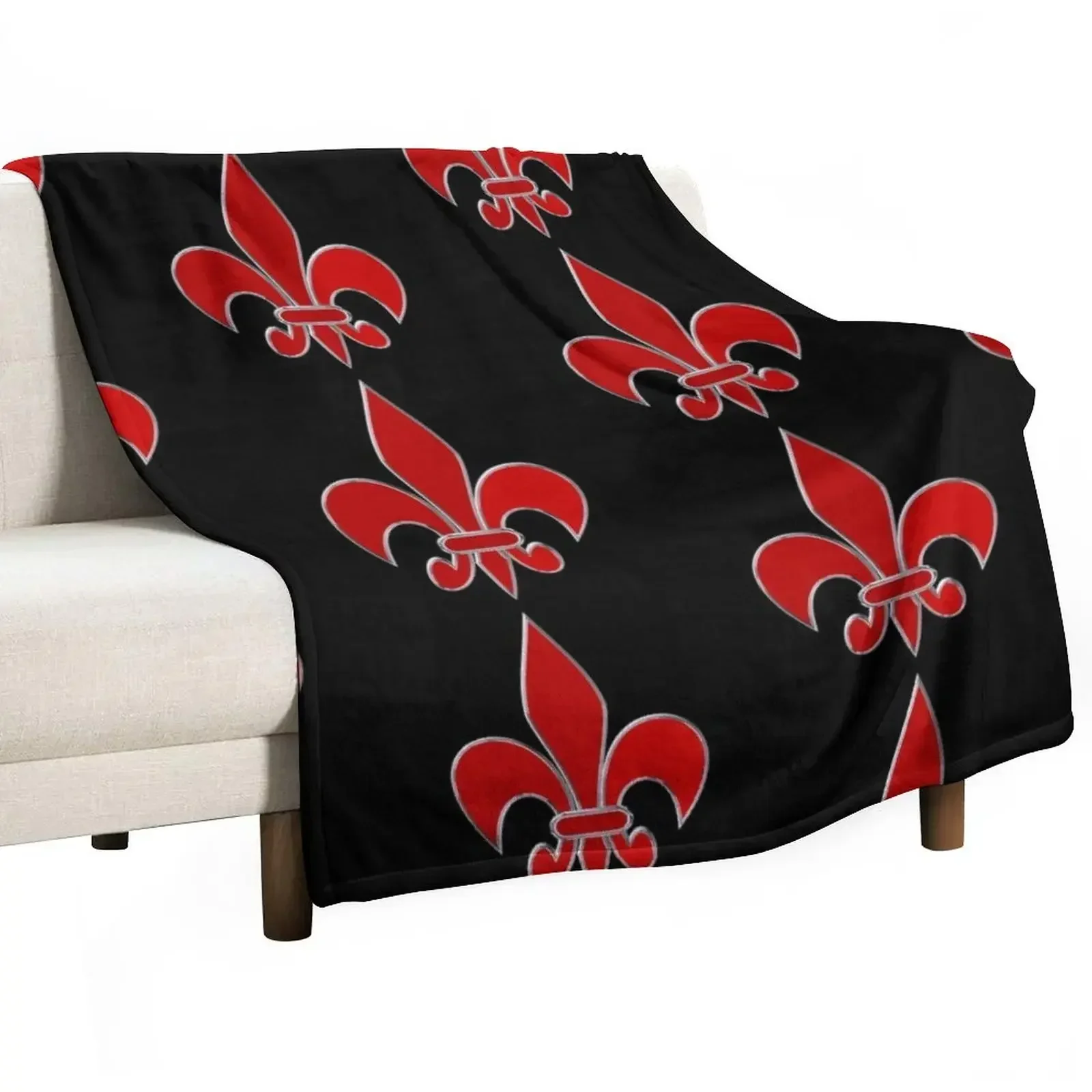 

Fleur de Lis Throw Blanket Summer Winter beds Decorative Sofa Sofas Blankets