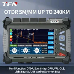 TFN OTDR Fiber Optic Tester SM MM High Precision Multi-Function with OPM&VFL