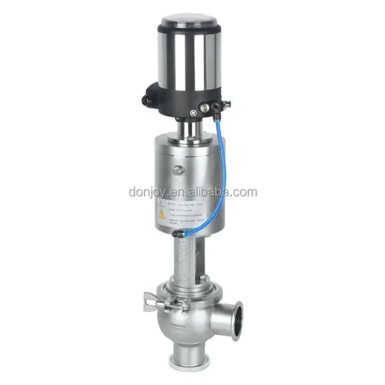 

Stainless Steel Sanitary Dairy Food Divert Seat Valve Milk Diverting Valve Flow Control Regulating Valve With Control Head